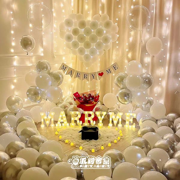 【專人佈置】白色心願求婚佈置組 台北佈置,飯店佈置,氣球佈置,生日佈置,告白佈置,求婚氣球推薦,求婚佈置氣球,告白派對氣球,台北氣球派對佈置,台北節慶氣球佈置