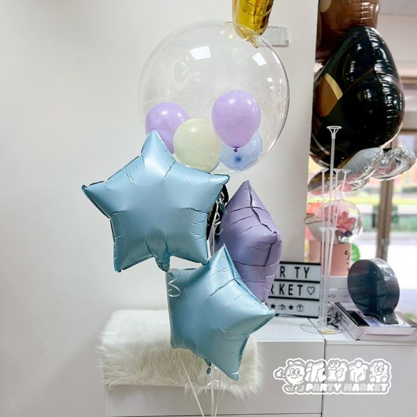 【空飄】泡泡五角星氣球串 生日佈置,生日氣球,空飄氣球,台北氣球,求婚佈置,畢業氣球,告白氣球,氣球佈置,活動佈置,新北氣球