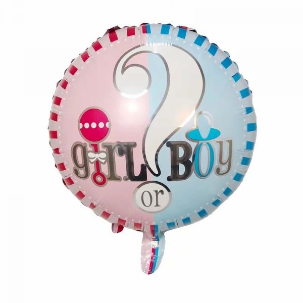 【台北24H出貨】 BOY or GIRL寶寶性別揭示鋁膜氣球 性別氣球 性別揭曉 性別 空飄 BABY SHOWER 寶寶性別 派對 派對佈置 性別派對佈置 派對市集 