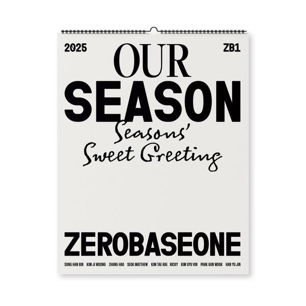 ZEROBASEONE [OUR Season] 2025官方掛曆 預購 ~ 12/19 ZEROBASEONE,OUR Season,2025官方掛曆,預購