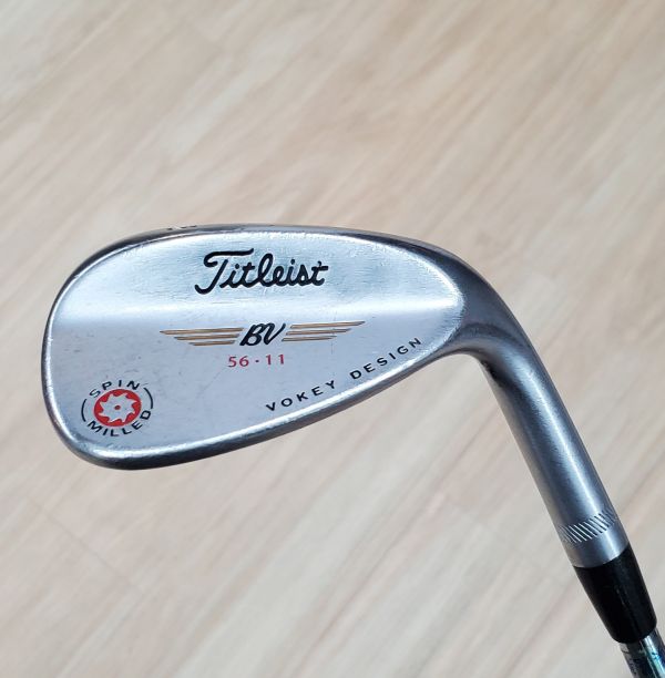 二手美品Titleist BV SPIN MILLED 56·11°挖起桿 搭配原廠Dynamic Gold 130 W桿身 