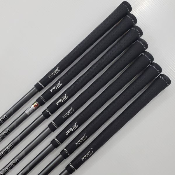 二手美品Titleist 714AP1 5-W(共7支)鐵桿組 KURO KAGE ʟᴏᴡ ʙᴀʟᴀɴᴄᴇ ɪʀᴏɴ 65 R桿身 