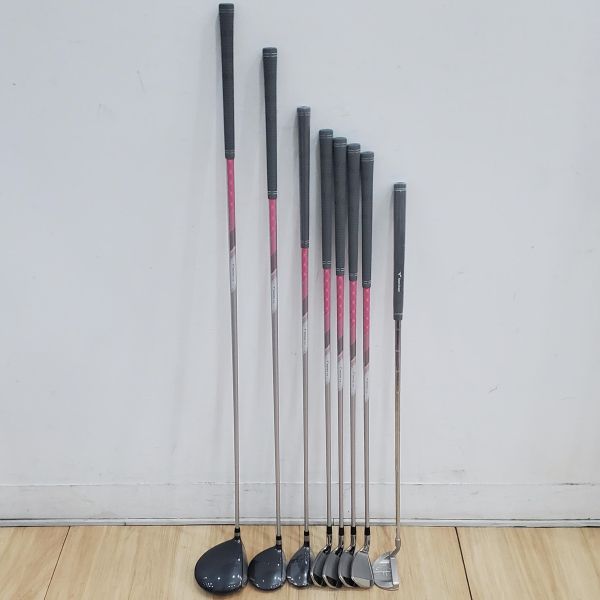 二手近新品 女生 女用TOURSTAGE CL 13.5°/21°/29° 開球木桿/4號球道木桿/5號小雞腿/7,9,P,S(共4支)鐵桿組 搭配B316W/B316I 44/37 L桿身+33"推桿 9成新近全新 搭配近全新TOURSTAGE女用球袋 