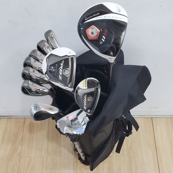 二手美品TaylorMade R11s 9°開球木桿+RBZ(ʀᴏᴄᴋᴇᴛʙᴀʟʟᴢ) 15° 3號球道木桿+ꜱᴛᴀɢᴇ2 ᴛᴏᴜʀ 𝟦 21.5° 4號小雞腿+RBZ 5-P(共6支)鐵桿組+Titleist BV ꜱᴘɪɴ ᴍɪʟʟᴇᴅ ᴠᴏᴋᴇʏ ᴅᴇꜱɪɢɴ SM54·10 54/10°挖起桿+MacGregor MACTEC ɴᴠG ɴᴠɢᴀɪʀ𝟥+ is-5 34"推桿 搭配全新球袋 
