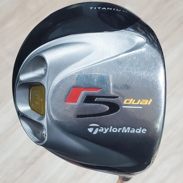 二手美品TaylorMade r5 dual ᴛʏᴘᴇ N 7.5°開球木桿 ᴘʀᴏꜰᴏʀᴄᴇ 55 GOLD S桿身 