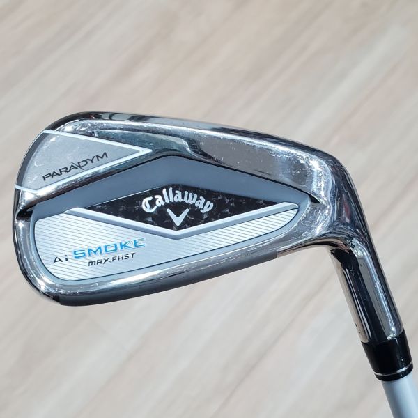 二手品 女生Callaway(24) ᴘᴀʀᴀᴅʏᴍ Ai SMOKE ᴍᴀx ꜰᴀꜱᴛ 30° 7號鐵桿 搭配ELDIO 𝟦𝟢ᴀ 45.5 A桿身 