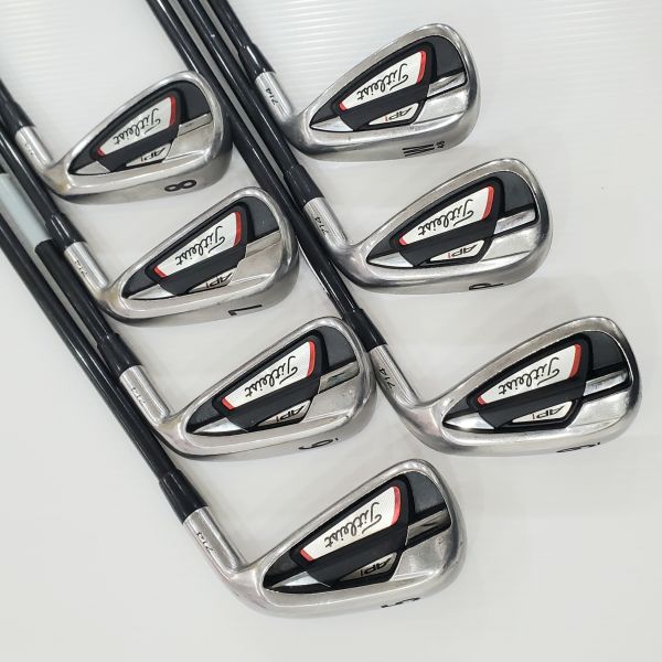 二手美品Titleist 714AP1 5-W(共7支)鐵桿組 KURO KAGE ʟᴏᴡ ʙᴀʟᴀɴᴄᴇ ɪʀᴏɴ 65 R桿身 