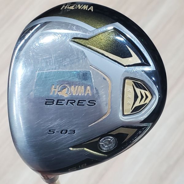 二手美品 左手 左用HONMA BERES S-03(3顆*) 18° 5號球道木桿 搭配ARMRQ8 49 R桿身 