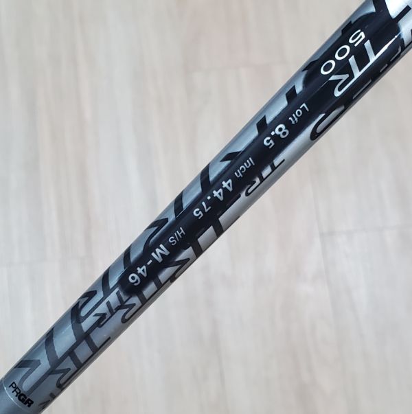二手美品PRGR TR ᴍᴏᴅᴇʟ 500 8.5°開球木桿 搭配INSPEC 𝟢𝟨𝟧 M-46 63 SX(介於S跟X中間)桿身 