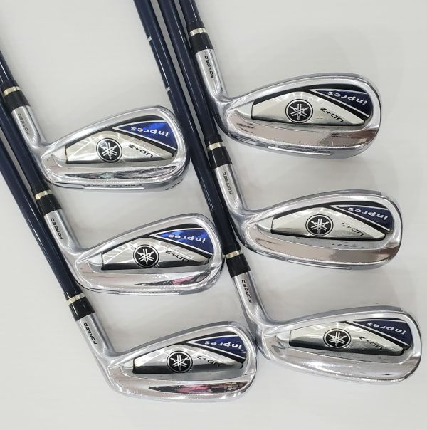 二手美品YAMAHA inpres UD+2 7-As(共6支)鐵桿組 搭配MX-519i 50.5 R桿身 