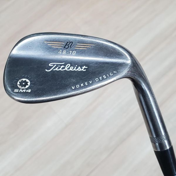 二手品Titleist SM4 ʙʟᴀᴄᴋ ɴɪᴄᴋᴇʟ(鍍黑版) 𝟦𝟪-𝟣𝟢 48/10°挖起桿 搭配Dynamic Gold W桿身 