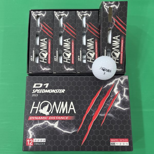 全新品HONMA D1 ꜱᴘᴇᴇᴅᴍᴏɴꜱᴛᴇʀ(純淨版)高爾夫球組 一組共12顆 