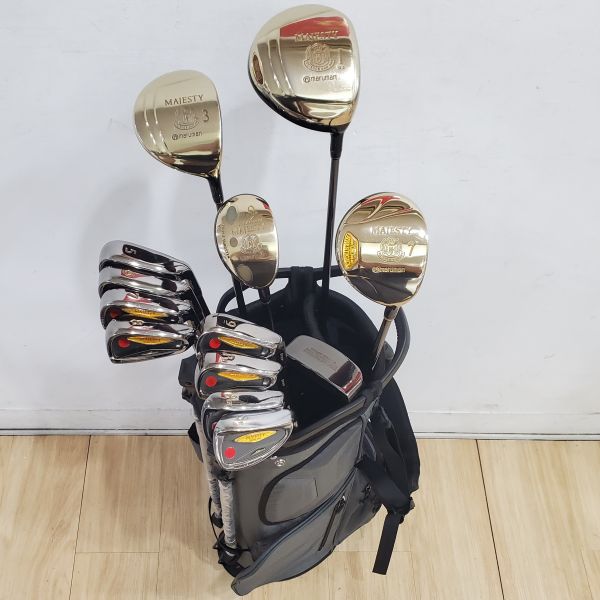 二手美品MAJESTY PRESTIGIO 410 10.5°/22° 開球木桿/3號球道木桿/7號球道木桿 搭配FV-V R2桿身+ᴄʟᴇᴇᴋ 27° 9號小雞腿 搭配SUBLIME R桿身+SUBLIME 5-S(共8支)鐵桿組 搭配SUBLIME R桿身+34"推桿 搭配150iP桿身 搭配全新腳架式球袋