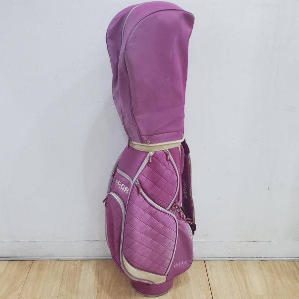 二手品 女生 女用Lynx Crystal Cat ef2 14°/19°26° 開球木桿/4號球道木桿/小雞腿+7-S(共5支)鐵桿組 搭配原廠 L桿身+Roger King RK-X02 33"推桿 搭配二手美品PRGR球袋 