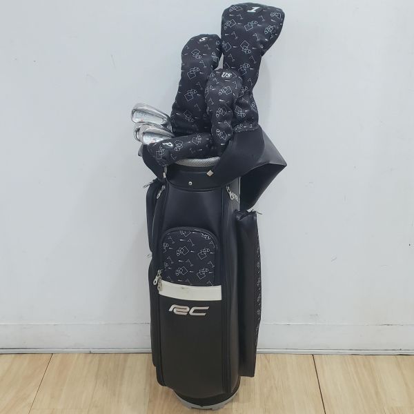 二手品 女生 女用ROYAL COLLECTION RCV S200 13/20°/25° 開球木桿/5號球道木桿/5號小雞腿/7-P(共3支)鐵桿組 搭配RCV-402 L桿身+33"推桿 搭配二手超美品RC 女用球袋 