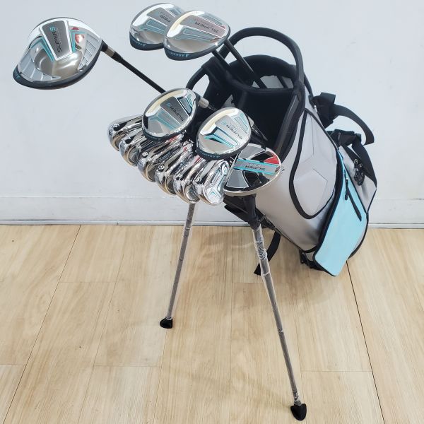 二手超美品ADAMS GOLF SUPER S ꜱᴘᴇᴇᴅʟɪɴᴇ ᴠꜱᴛ 開球木桿/3號球道木桿/5號球道木桿 搭配SPEEDLINE SUPER S H桿身+SUPER S IDEA 4號小雞腿/5號小雞腿/6-S(共6支)鐵桿組 搭配IDEA SUPER S H桿身+34"推桿 搭配全新腳架式球袋