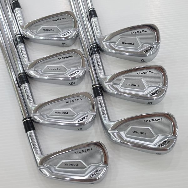 二手美品HONMA ᴛ//ᴡᴏʀʟᴅ TW757Vx ꜰᴏʀɢᴇᴅ 4-10(共7支)鐵桿組 搭配PROJECT X ʟᴢ 𝟧.𝟧 115 S桿身 