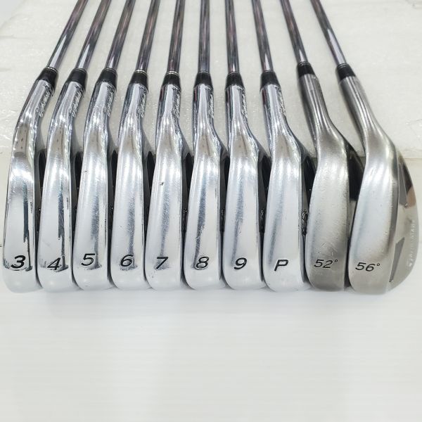 二手品TaylorMade rac TP/Z TP ʙʟᴀᴄᴋ 3-P/52/56°(共10支)鐵/挖起桿組 搭配N.S.Pro 950 R/W桿身 