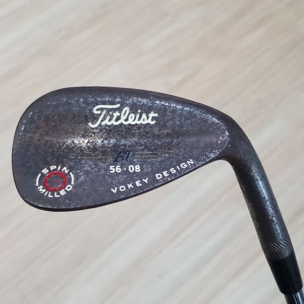 二手品Titleist SPIN MILLED ᴠᴏᴋᴇʏ ᴅᴇꜱɪɢɴ(純繡版) 56·08 56/08°挖起桿 搭配Dynamic Gold S200 S桿身 