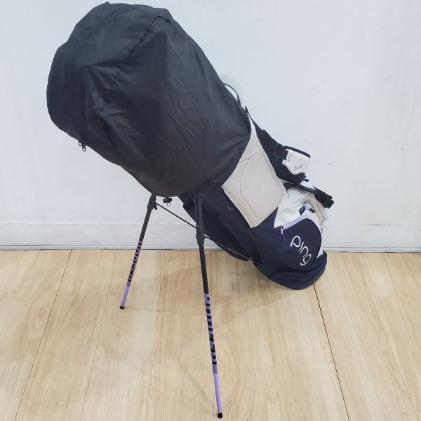 二手超美品 女生 女用PING GLe2 11.5°/19°/26° 開球木桿/3號球道木桿/5號小雞腿/7-S(共5支)鐵桿組 搭配ULT240 J 37/35/40/38 L桿身+SHEA 33"推桿 搭配二手超美品PING腳架式球袋 