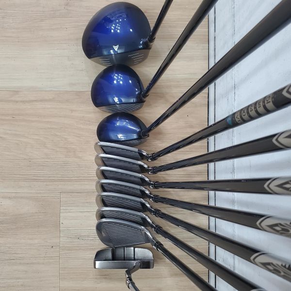 二手美品kasco DiMPALS VI 10.5°/16°/19° 開球木桿/3號球道木桿/4號小雞腿/5-S(共7支)鐵桿組 搭配原廠 54 R桿身+ROCKETS 33"推桿 搭配kasco球袋 