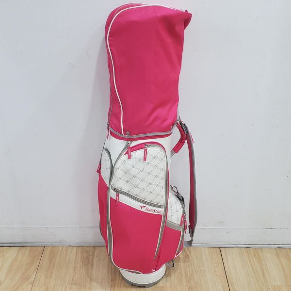 二手近新品 女生 女用TOURSTAGE CL 13.5°/21°/29° 開球木桿/4號球道木桿/5號小雞腿/7,9,P,S(共4支)鐵桿組 搭配B316W/B316I 44/37 L桿身+33"推桿 9成新近全新 搭配近全新TOURSTAGE女用球袋 