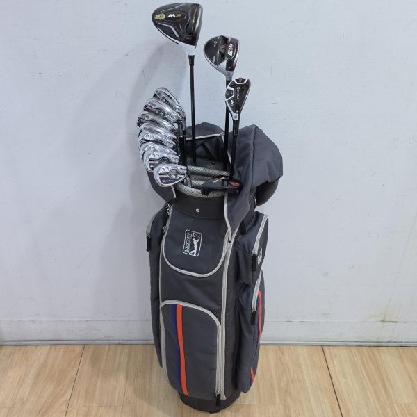 二手美品TaylorMade M2 10.5°開球木桿 搭配TM1-216 47 SR桿身+M3 15° 3號球道木桿 搭配KURO KAGE ᴛᴍ𝟧 R桿身+M1 ʀᴇꜱᴄᴜᴇ 19° 3號小雞腿 搭配TM5-116 68 S桿身+M ᴄɢʙ 5-S(共8支)鐵桿組 搭配recoil ᴇꜱ 𝟦𝟨𝟢│ꜰ𝟦 67 S桿身+Rossa monza 33"推桿(共12支) 搭配二手超美品球袋 