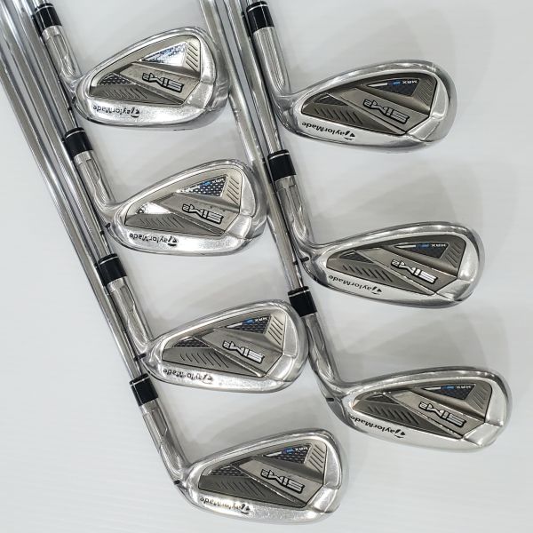 二手美品TaylorMade SIM2 MAX 6-S(共7支)鐵桿組 搭配KBS MAX ᴍᴛ 85 93 S桿身 