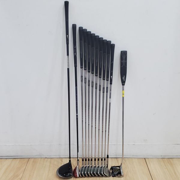 二手美品NIKE SQ⁺ ◄460 10.5°開球木桿 搭配Sas Quaᴛᴄʜ 52 S桿身+CPR 21°小雞腿 R桿身+NDS 3-P(共8支)鐵桿組 搭配Tʀᴜᴇ Tᴇᴍᴘᴇʀ 120.5 U桿身+SV ᴍɪʟʟᴇᴅ 60/𝟣𝟢°挖起桿 搭配N.S.Pro 950 S桿身+SP-D ʟᴛᴅ type-R 34"推桿 搭配二手NIKE腳架式球袋 