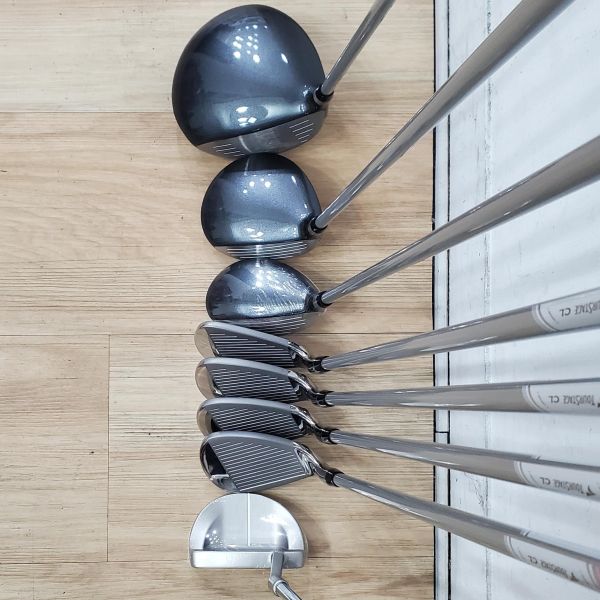二手近新品 女生 女用TOURSTAGE CL 13.5°/21°/29° 開球木桿/4號球道木桿/5號小雞腿/7,9,P,S(共4支)鐵桿組 搭配B316W/B316I 44/37 L桿身+33"推桿 9成新近全新 搭配近全新TOURSTAGE女用球袋 