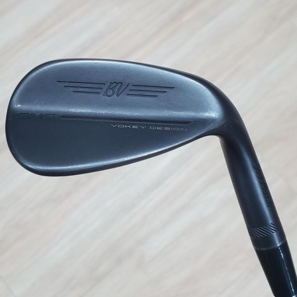 二手美品Titleist SM9 ᴊᴇᴛ ʙʟᴀᴄᴋ(霧黑版) 50/𝟢𝟪°ꜰ挖起桿 搭配Dynamic Gold ꜱ𝟤𝟢𝟢 129 W桿身 