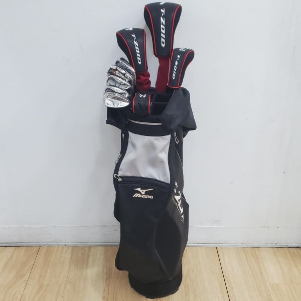 二手品Mizuno T-ZOID RV-01 10.5°/19°/24° 開球木桿/4號球道木桿/小雞腿/5-6,8-56°(共6支)鐵桿組 搭配原廠 58/63/63/65 R桿身+ʀᴠ 𝟣𝟢𝟩 34"推桿 搭配二手Mizuno T-ZOID球袋 