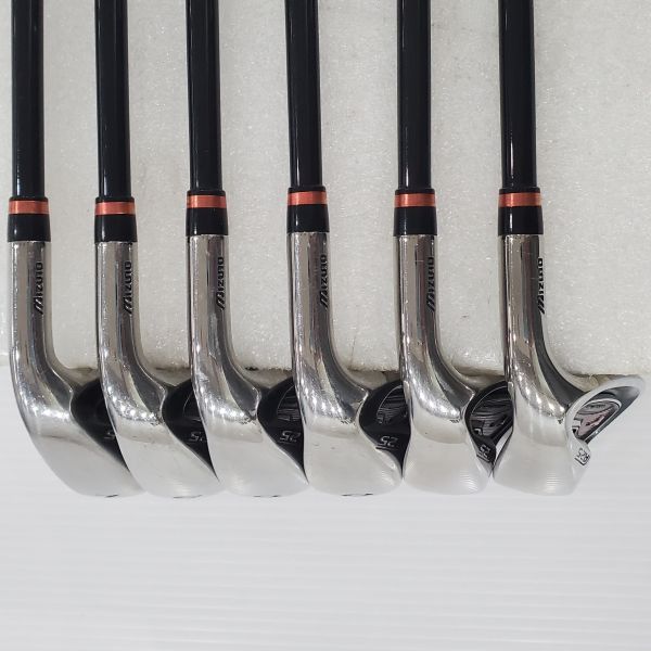 二手美品 女生 女用Mizuno JPX A25 7-S(共6支)鐵桿組 搭配QUAD 50 L桿身 