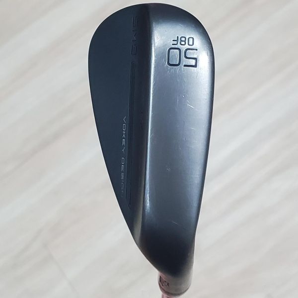 二手美品Titleist SM9 ᴊᴇᴛ ʙʟᴀᴄᴋ(霧黑版) 50/𝟢𝟪°ꜰ挖起桿 搭配Dynamic Gold ꜱ𝟤𝟢𝟢 129 W桿身 