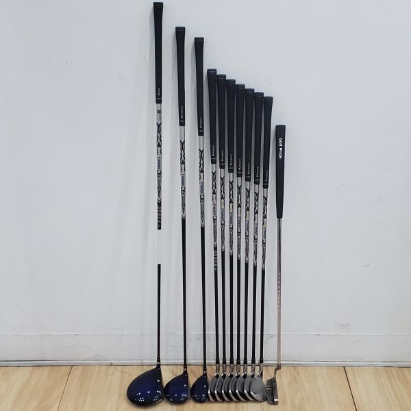 二手美品kasco DiMPALS VI 10.5°/16°/19° 開球木桿/3號球道木桿/4號小雞腿/5-S(共7支)鐵桿組 搭配原廠 54 R桿身+ROCKETS 33"推桿 搭配kasco球袋 