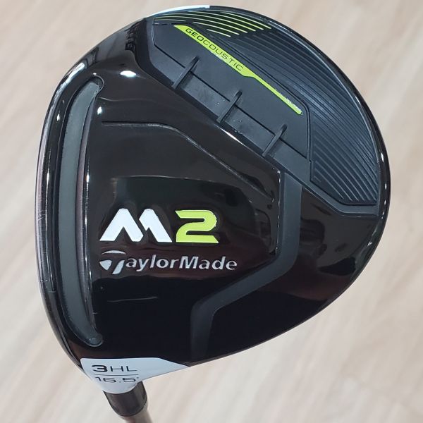 二手美品 左手 左用TaylorMade M2 16.5° 3ʜʟ球道木桿 搭配REAX 55 R桿身 