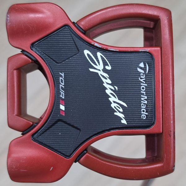 二手品TaylorMade SPIDER ᴛᴏᴜʀ ʀᴇᴅ ʀᴇᴅ ꜱᴍᴀʟʟ ꜱʟᴀɴᴛ(短頸版) 33"推桿 