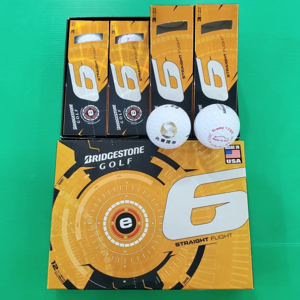 全新品BRIDGESTONE e6 ꜱᴛʀᴀɪɢʜᴛ ꜰʟɪɢʜᴛ高爾夫球 一盒共12顆 