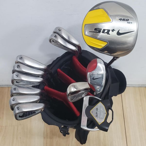 二手美品NIKE SQ⁺ ◄460 10.5°開球木桿 搭配Sas Quaᴛᴄʜ 52 S桿身+CPR 21°小雞腿 R桿身+NDS 3-P(共8支)鐵桿組 搭配Tʀᴜᴇ Tᴇᴍᴘᴇʀ 120.5 U桿身+SV ᴍɪʟʟᴇᴅ 60/𝟣𝟢°挖起桿 搭配N.S.Pro 950 S桿身+SP-D ʟᴛᴅ type-R 34"推桿 搭配二手NIKE腳架式球袋 