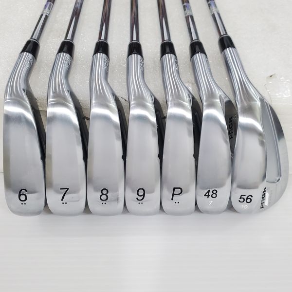 二手近新品PRGR 05/00 ꜰᴏʀɢᴇᴅ 6-56/𝟣𝟢°(共7支)鐵桿組 搭配N.S.Pro ꜱᴏꜰᴛ ꜱᴛᴇᴇʟ 𝟢𝟩𝟧 ᴍ𝟥𝟩/SSIII 76/96 R/W桿身