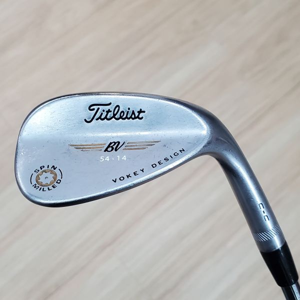 二手美品Titleist BV SPIN MILLED 54·14°挖起桿 搭配原廠Dynamic Gold 130 W桿身 