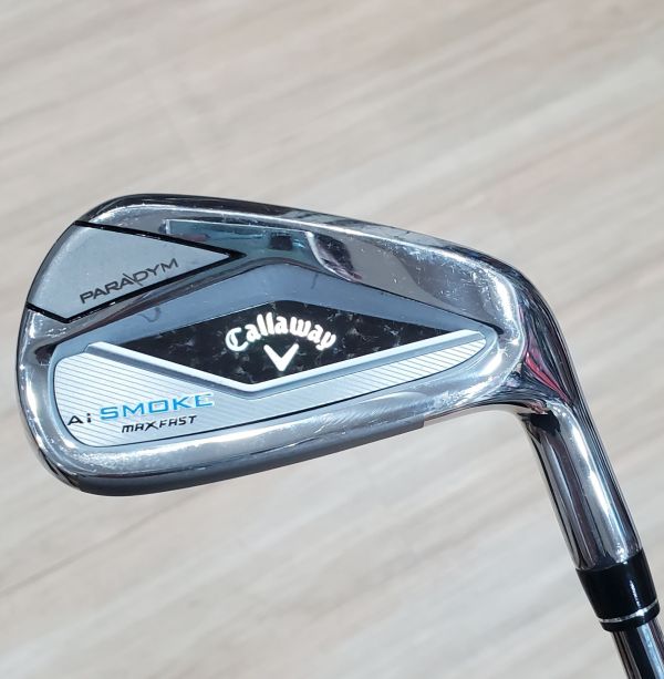 二手品Callaway(24) ᴘᴀʀᴀᴅʏᴍ Ai SMOKE ᴍᴀx ꜰᴀꜱᴛ(輕量版) 26° 7號鐵桿 搭配N.S.Pro Zelos 7 77.5 S桿身 
