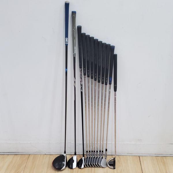 二手品TaylorMade M6 10.5°1號木 搭配TENSEI ʙʟᴜᴇ ᴛᴍ𝟧𝟢 52 SR桿身+M1 15° 3號木 搭配TM1-116 49 R桿身+M4 19° 3號小雞腿 搭配FUBUKI ᴛᴍ𝟨 57 R桿身+PING S56 4-P鐵桿組 N.S.Pro 950 94.5 R桿身+Titleist VOKEY M ɢʀɪɴᴅ 56/10°挖起桿 搭配N.S.Pro 950 98 S桿身+SCOTTY CAMERON Phantom mallet 34"推桿 搭配二手近全新球袋 
