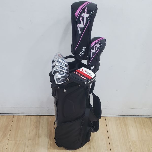 全新品 女生 女用HONMA BERES NX 11.5°開球木桿 搭配VIZARD ꜰᴏʀ NX 37 39.5 L桿身+25° 5號小雞腿 搭配VIZARD ꜰᴏʀ NX 37 41 L桿身+7-S(共5支)鐵桿組 搭配VIZARD ꜰᴏʀ NX 37 42 L桿身+ODYSSEY BIG-T BLADE 33"推桿 搭配全新腳架式球袋 
