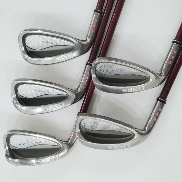 二手品 女生 左手LINKS SAF-601L 5,7,9,P,S鐵桿組 搭配St.Andrews L桿身 