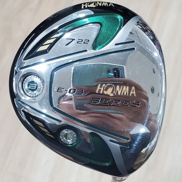 二手超美品HONMA BERES E-03(**) 22° 7號球道木桿 搭配ARMRQ 8 ** 𝟦𝟧 44.5 R桿身 