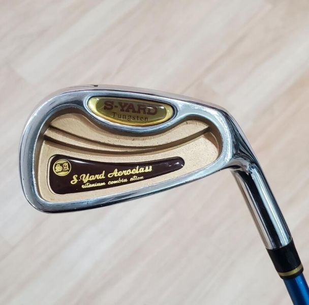 二手美品 日本S-YARD Tungsten 7號鐵桿 練習桿 原廠碳纖維R桿身 