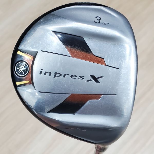 二手美品YAMAHA inpres X Zꜰᴡ 15° 3號球道木桿 搭配特注Basiléus ꜰᴡ55 TRIαS S桿身 