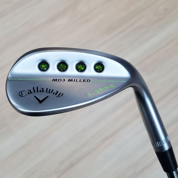 二手近新品Callaway MD3 MILLED ꜱ-ɢʀɪɴᴅ 60°/9°挖起桿 搭配Dynamic Gold W桿身 
