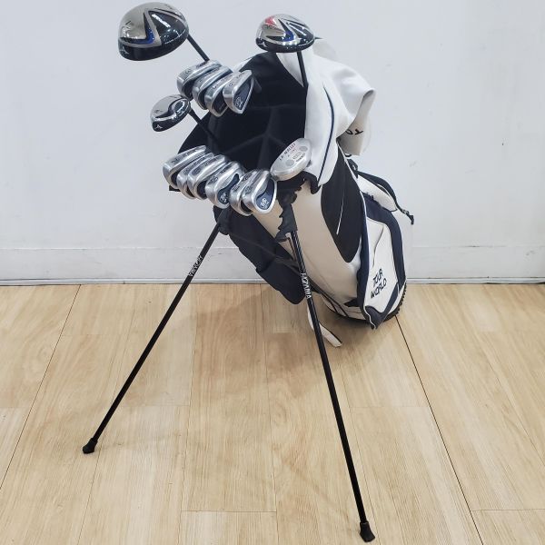 二手美品Mizuno ZEPHYR ᴢᴍ-𝟢𝟣 10.5°/16°/22° 開球木桿/3號球道木桿/3號小雞腿 搭配ZEPHYR 58/62/62 R桿身+HONMA ᴛᴡɪɴ ᴍᴀʀᴋꜱ AP-701 3-S(共10支)鐵桿組 搭配N.S.Pro 950 94.5 R桿身+LB-MALLET ᴀʟ-ʟᴏɴɢ 34"推桿 搭配二手HONMA腳架式球袋 
